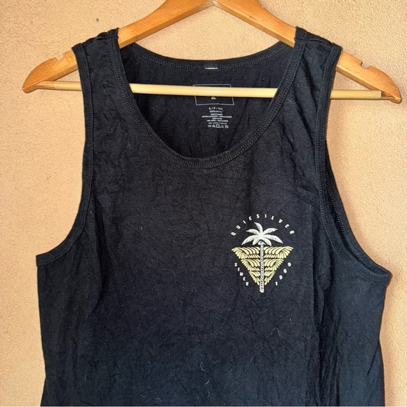 Quiksilver Black Yellow Sleeveless Tank Top - Picture 2 of 5